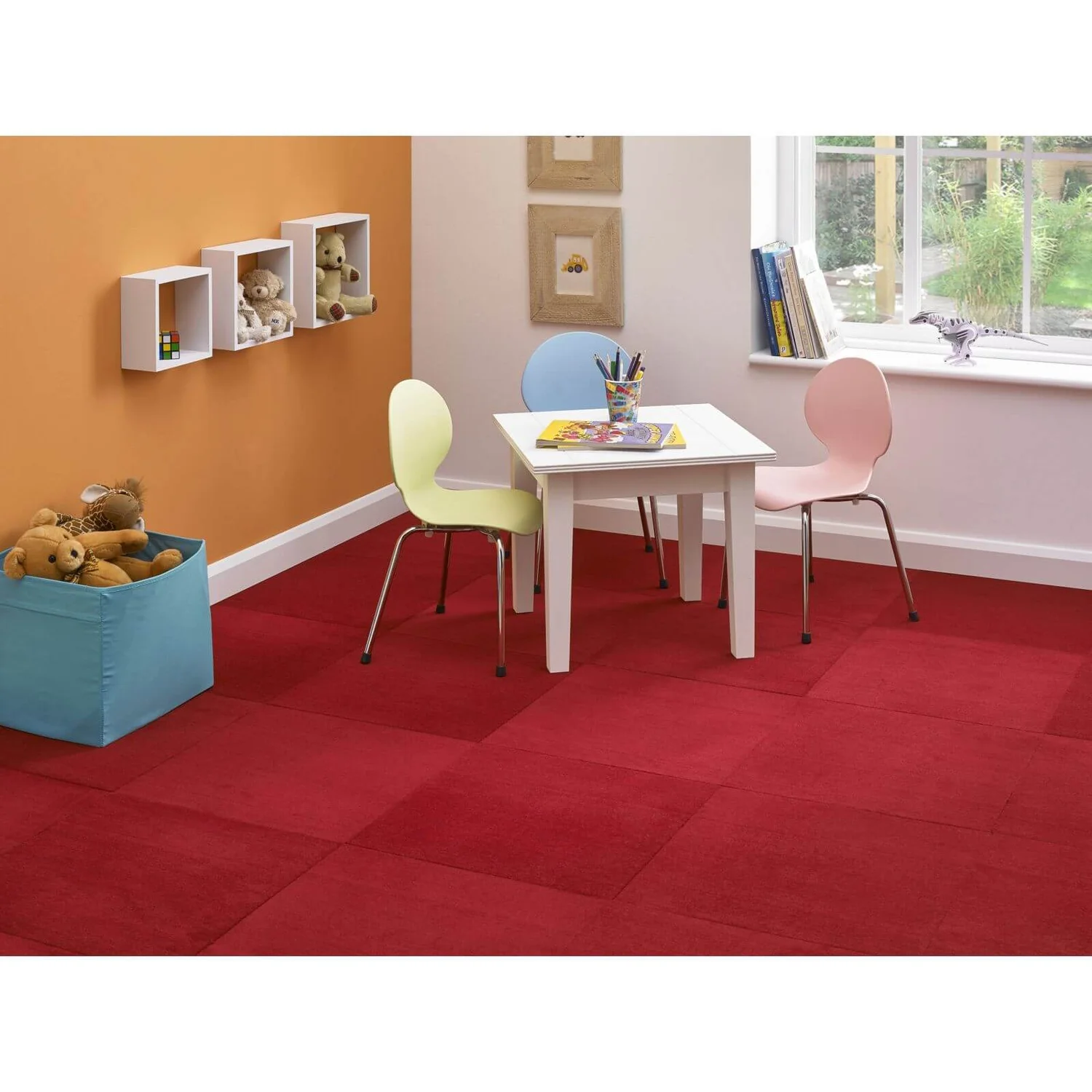 Vitrex Premium Carpet Tile 500 X500mm - Red 2 Vitrex Premium Carpet Tile 500 X500mm - Red - Image 2