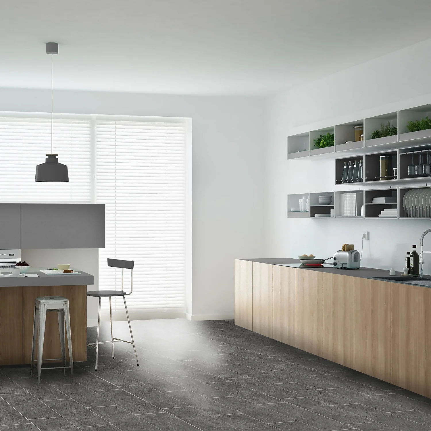 None Nicole Slate Vinyl Sheet Flooring - 3x2m Roll 3 None Nicole Slate Vinyl Sheet Flooring - 3x2m Roll - Image 3