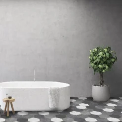 None Pembroke Hex Vinyl Sheet Flooring - 3x2m Roll -Flooring Shop 13053379 4915002420199610