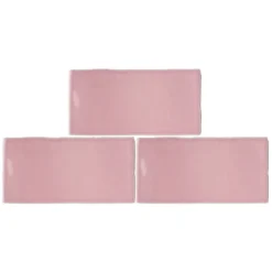 Country Living Artisan Peony Blush Ceramic Wall Tile 75 X 150mm - 0.5sqm Pack -Flooring Shop 13220554 7974918492287321