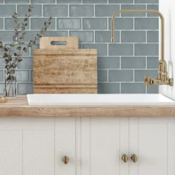 Country Living Artisan Stone Blue Ceramic Wall Tile 75 X 150mm - 0.5sqm Pack 10 Country Living Artisan Stone Blue Ceramic Wall Tile 75 X 150mm - 0.5sqm Pack -Flooring Shop 13220559 1284924679270700