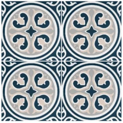 Fiore Vintage Floral Porcelain Wall & Floor Tile 200 X 200mm - 0.52sqm Pack -Flooring Shop 13220600 2754916348675046