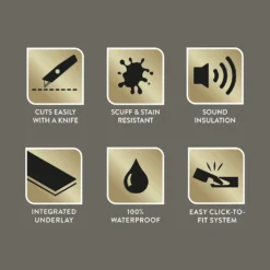 Kraus Rigid Core Herringbone Luxury Vinyl Floor Tile - Brampton Grey -Flooring Shop 13733822 1465002464943758